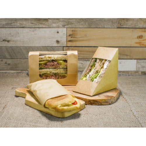 Коробка для сэндвичей Bloomer с окном из PLA