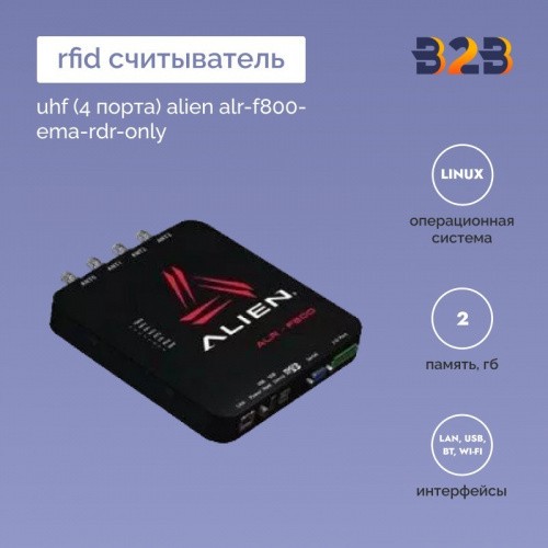 RFID считыватель UHF (4 порта) ALIEN ALR-F800-EMA-RDR-ONLY