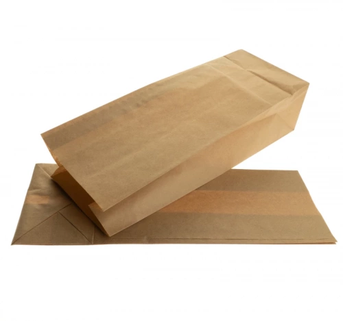 Пакет бумажный 120x80x330 мм крафт, прямоугольное дно, 50г (1000 шт.)