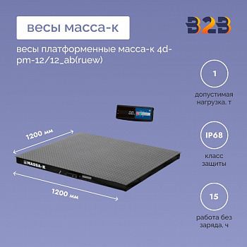 Весы платформенные МАССА-К 4D-PM-12/12_AB(RUEW)
