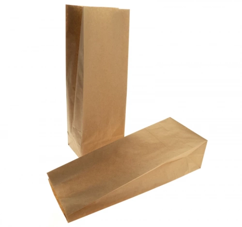 Пакет бумажный 120x80x330 мм крафт, прямоугольное дно, 50г (1000 шт.)