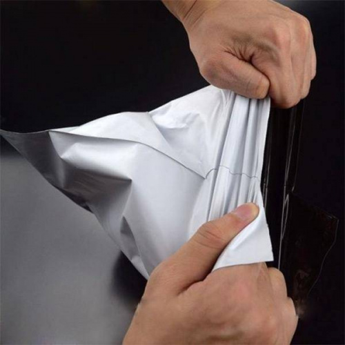 Курьерский пакет 380*440+40 мм, с ручкой и клеевым клапаном (60 мкм)