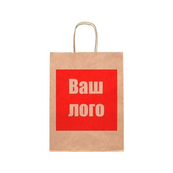 Пакет крафт с кручеными ручками, 320*180*370, 80 г/м2